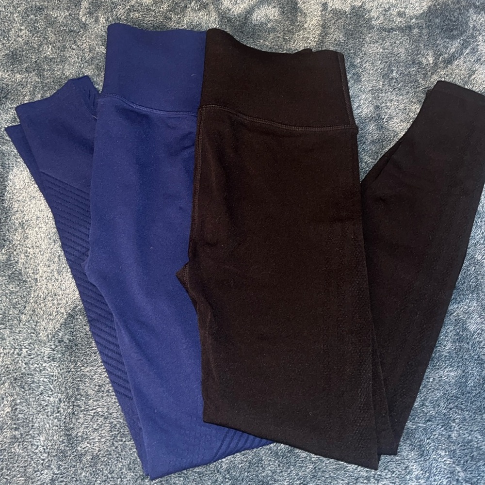 Fabletics Leggings (2 Pairs)- Blue & Black